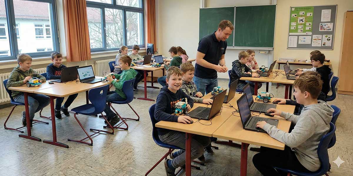 Schulklasse beim LEGO Education SPIKE Prime Workshop